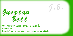 gusztav bell business card